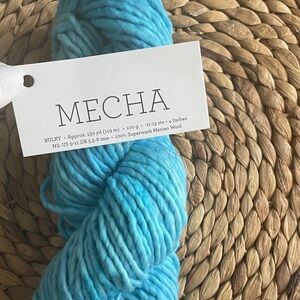 Malabrigo Mecha Turquoise Blue Wool Yarn hand dyed bulky yarn